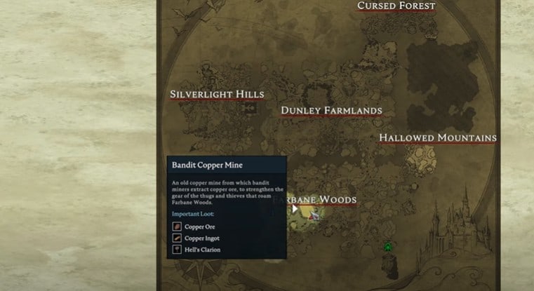 mine de cuivre bandit