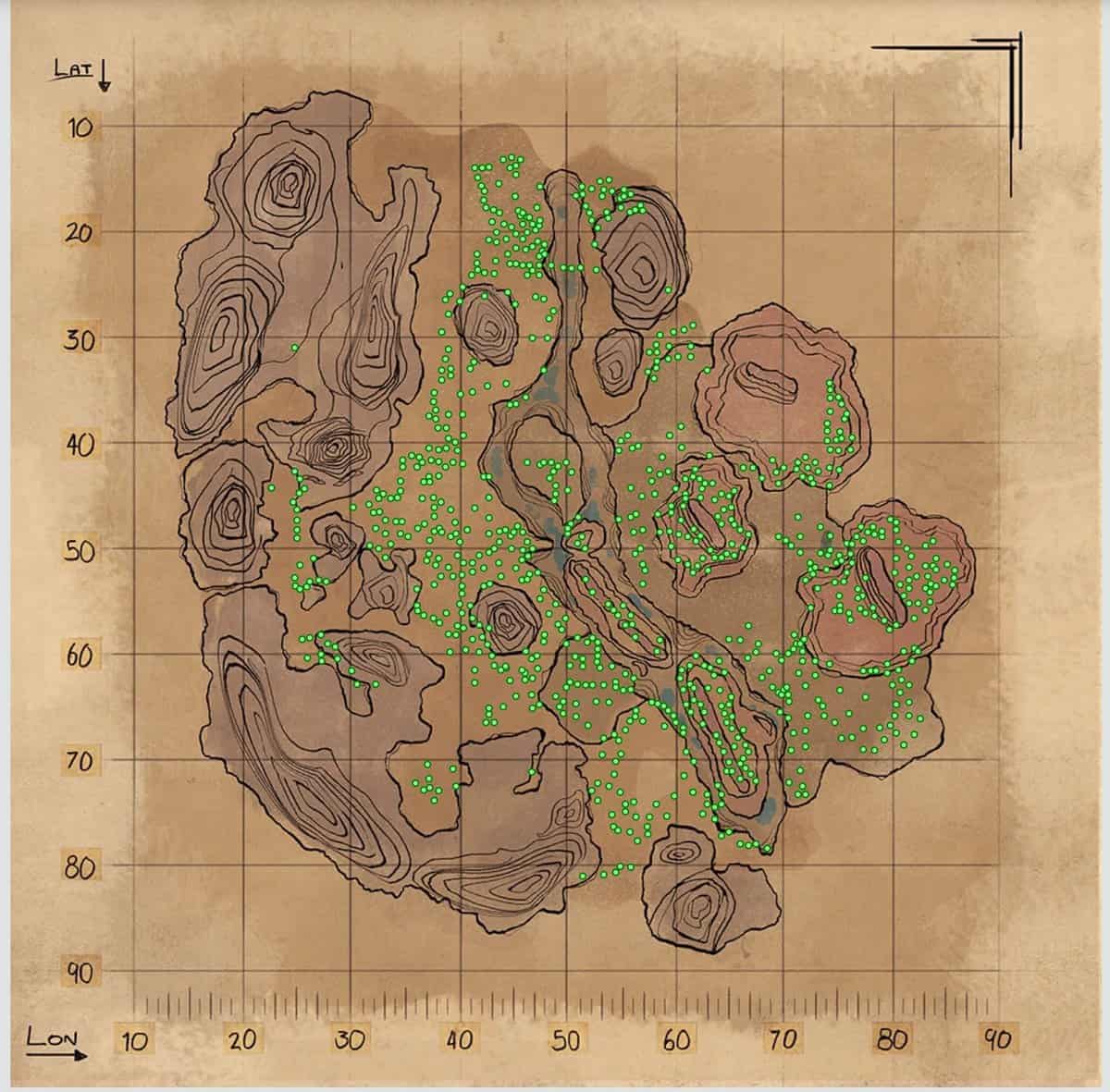 Emplacements de la sève de cactus Ark Scorched Earth