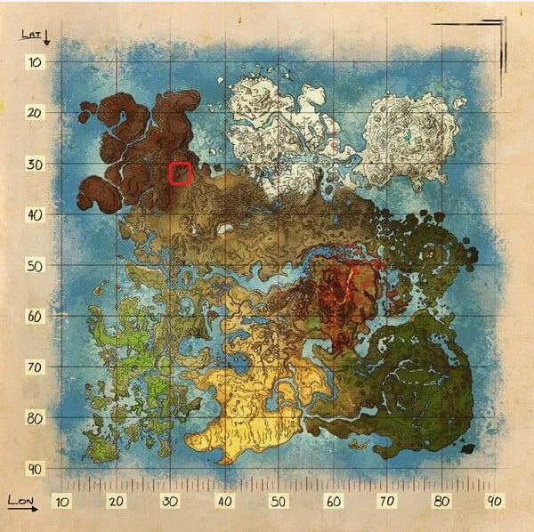Emplacements du miel des îles de cristal de l'arche