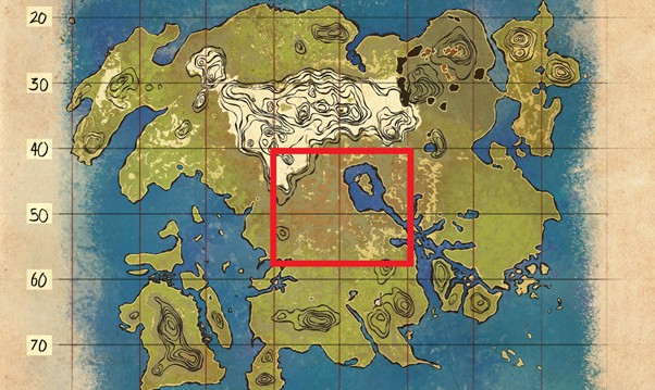 Emplacements du miel d'Ark Lost Island