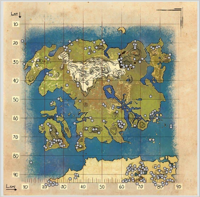 Ark Lost Island Meilleurs emplacements pour l'agriculture métallurgique