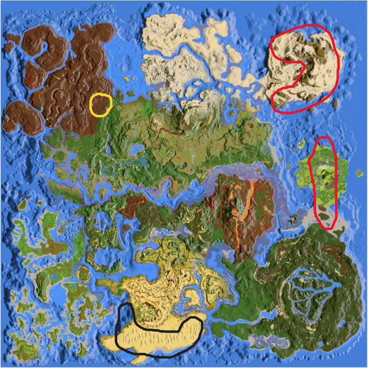 Emplacements des polymères organiques Ark Crystal Isles