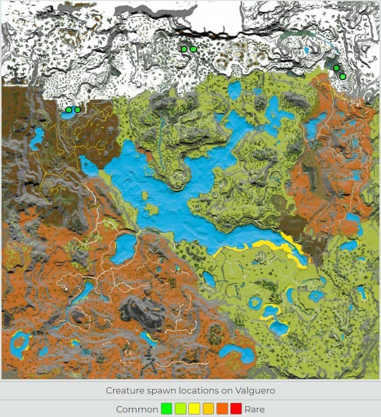 Emplacements des polymères Ark Valguero