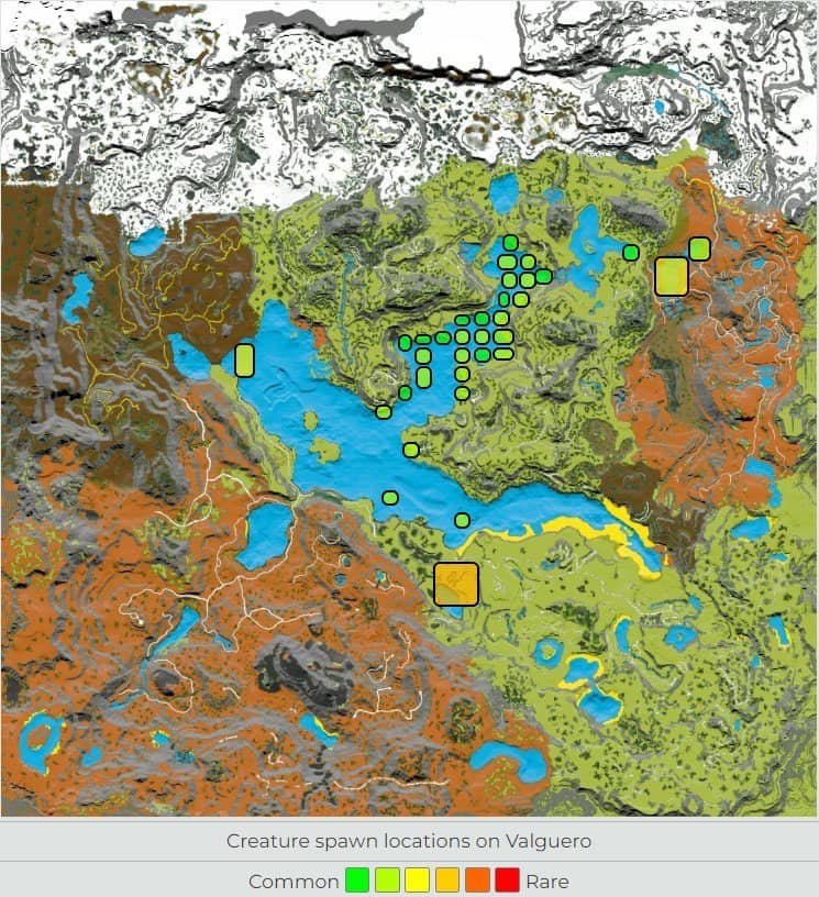 Emplacements des polymères Ark Valguero