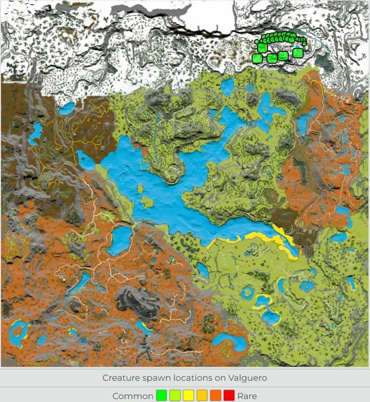 Emplacements des polymères Ark Valguero