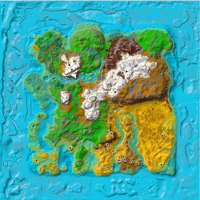 Emplacements des veines de pétrole Ark Ragnarok