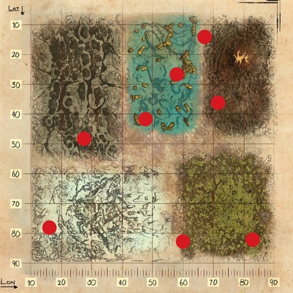 ARK Genesis Meilleurs emplacements de construction de base 