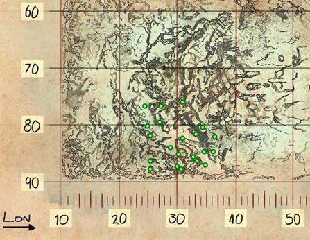 Emplacements des cactus Ark Genesis