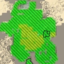 Emplacement de l'aberration de l'arche