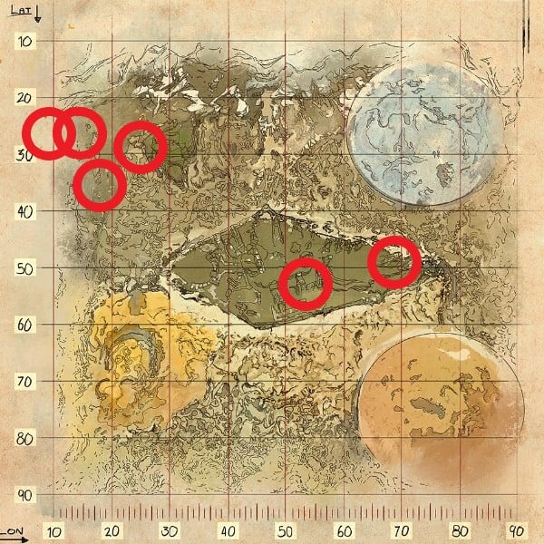 Emplacements de la ruche et du miel d'Ark Extinction