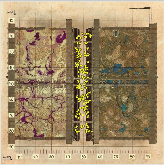 Ark Genesis: Emplacements de soufre de la partie 2