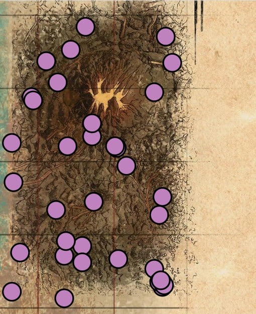 Emplacements des pépins du biome volcanique ARK Genesis