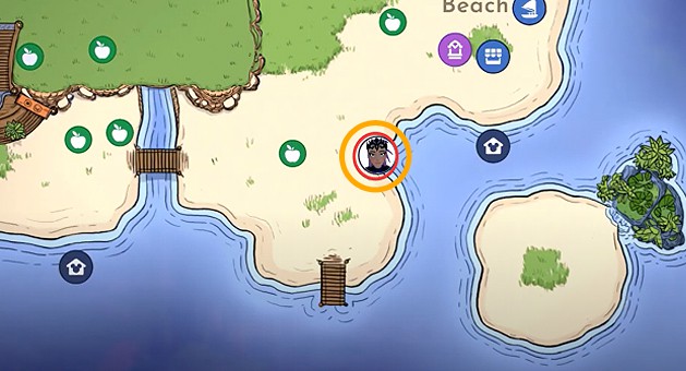 Emplacement de la fiole d'eau de mer Disney Dreamlight Valley