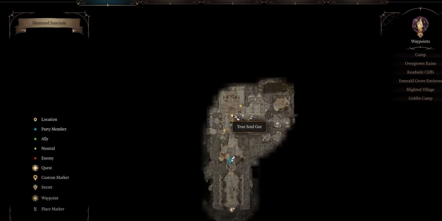 Emplacement du véritable Soul Gut dans BG3
