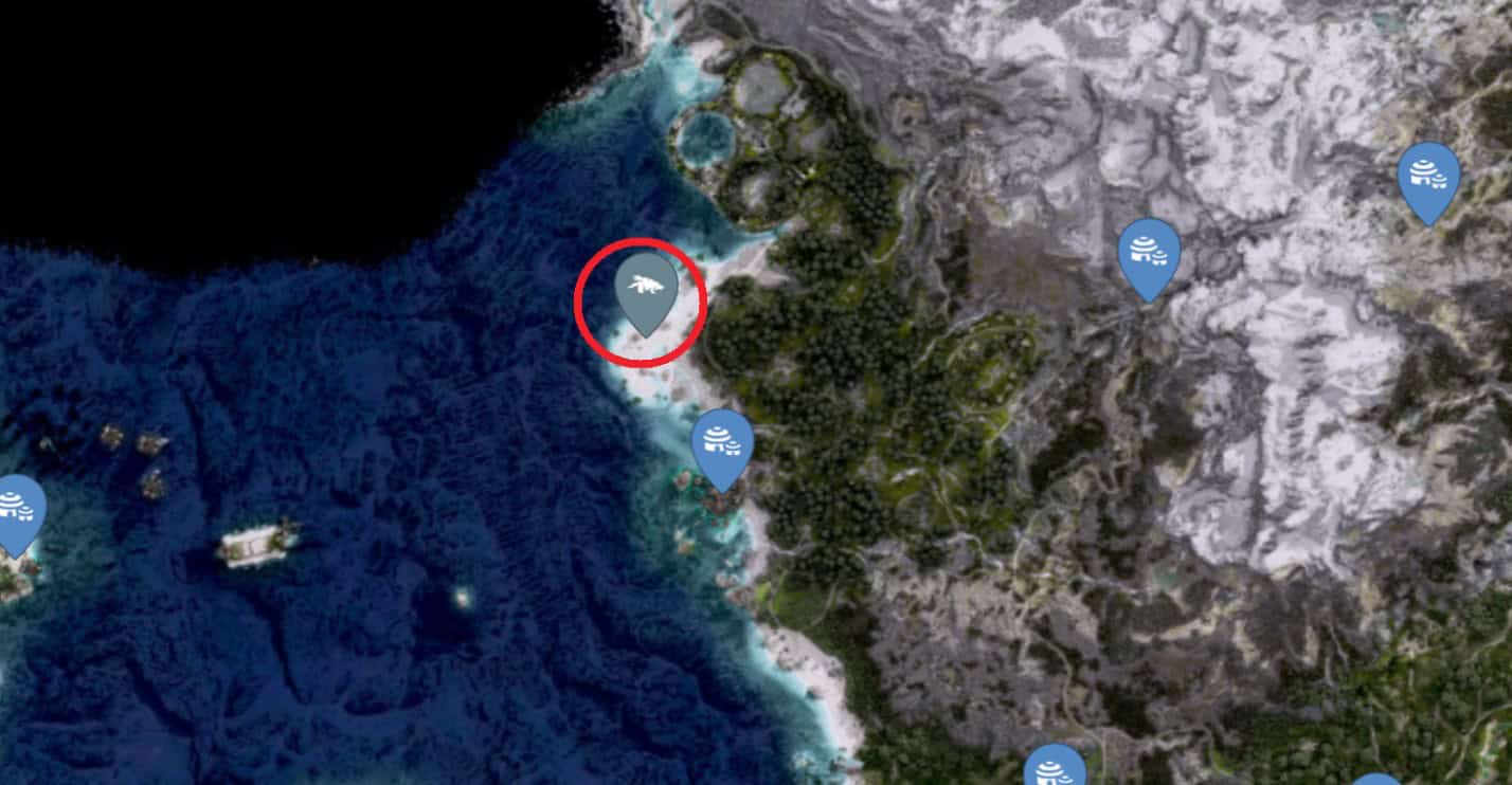Emplacement de Shellsnapper à Horizon Forbidden West 3