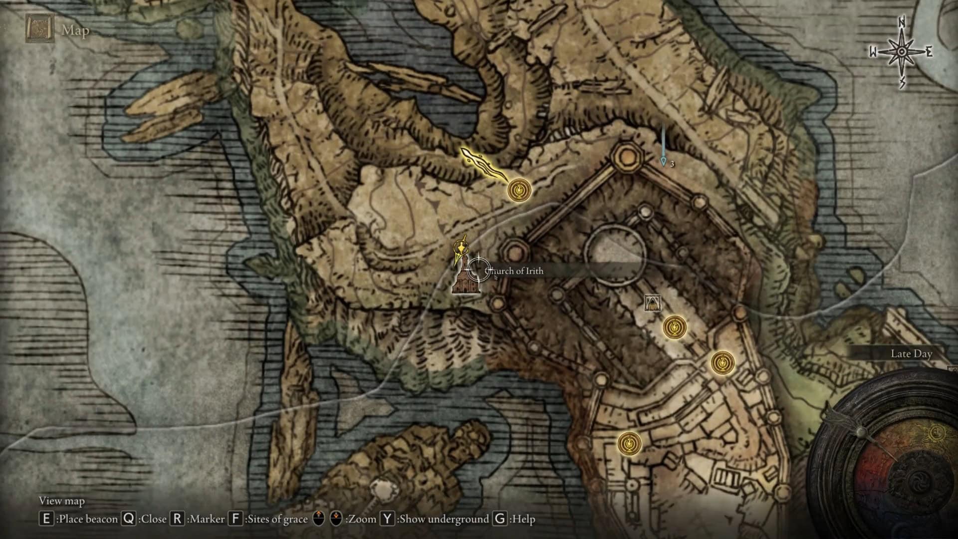 Emplacement de l'église d'Irith
