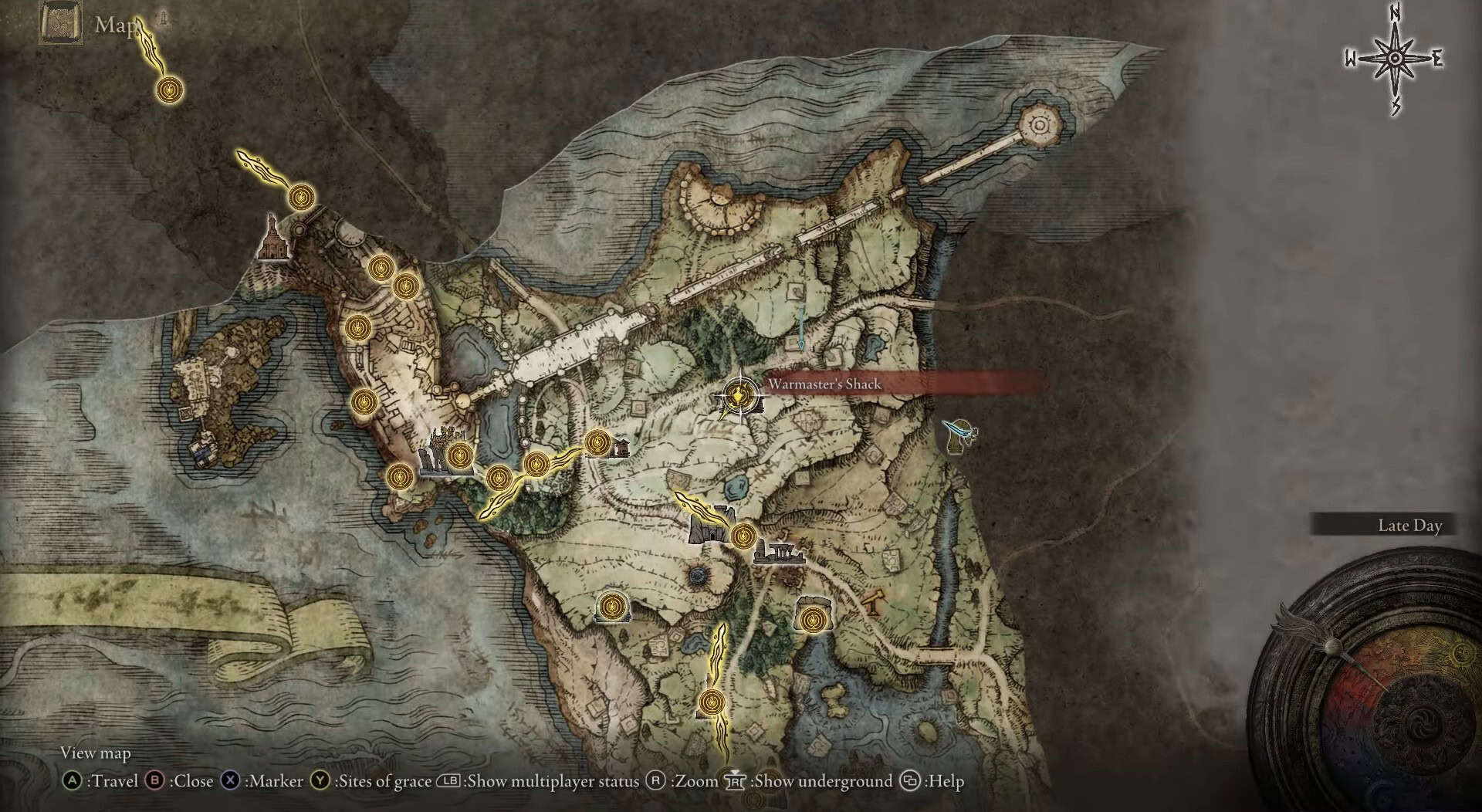 Emplacement de l'épée du chevalier
