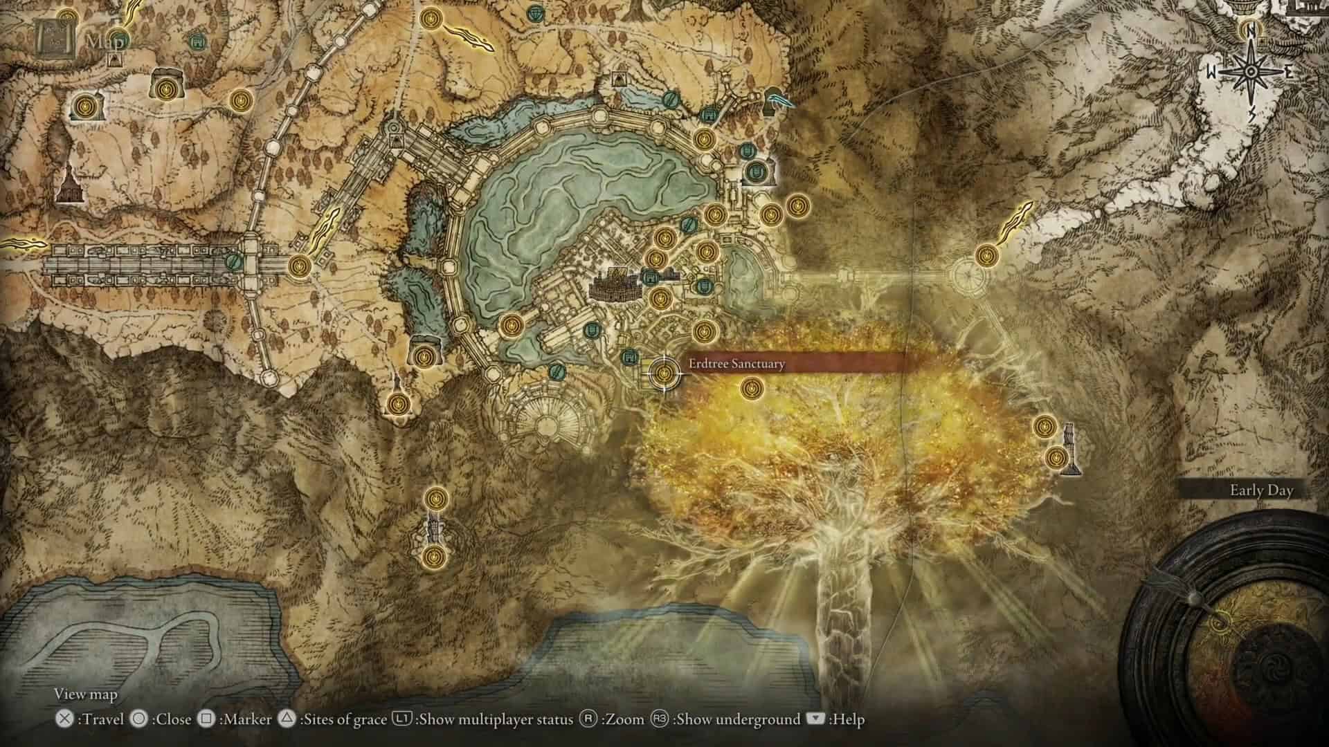Emplacement du sanctuaire d'Erdtree