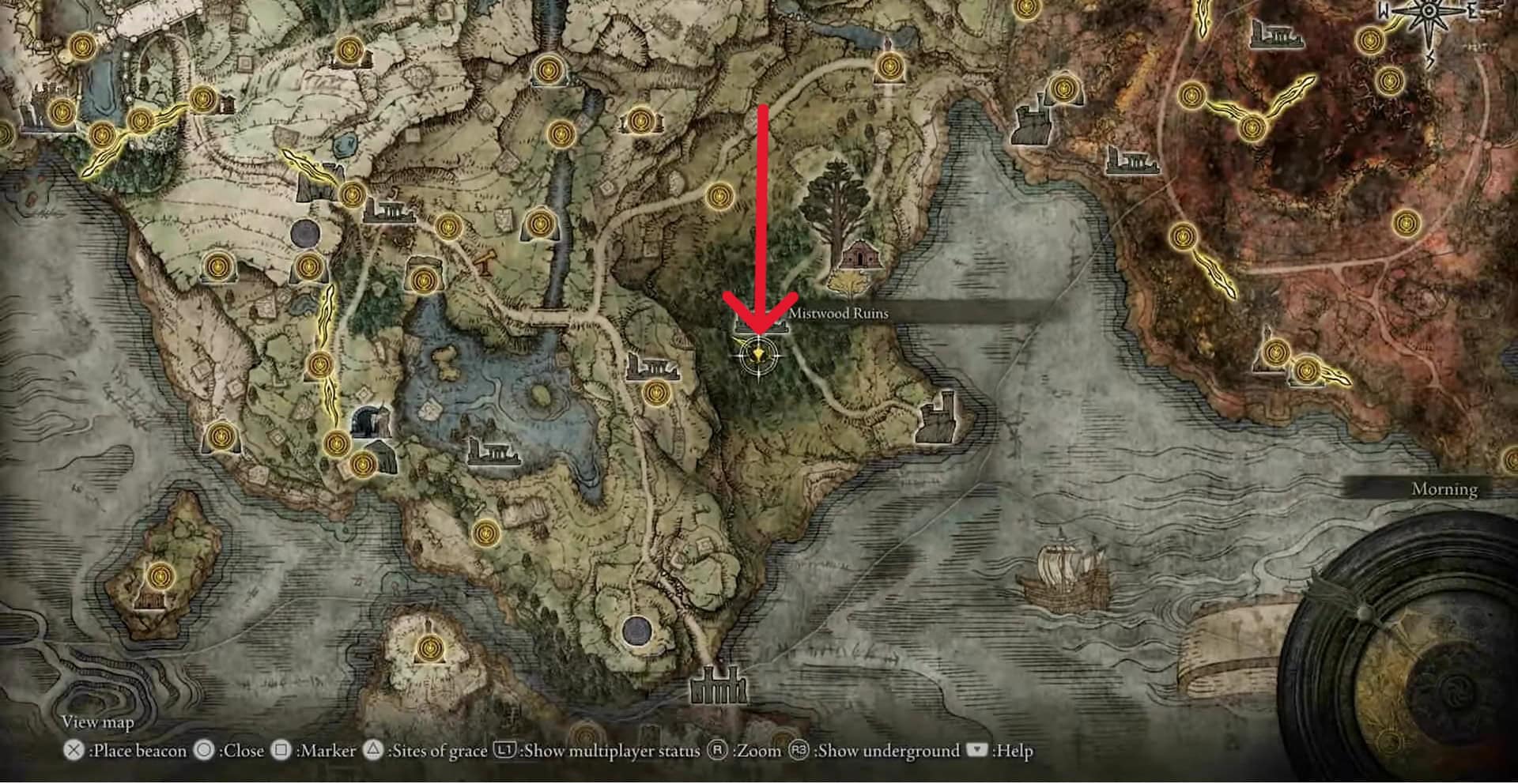 Emplacement de l'entrée de Nokron