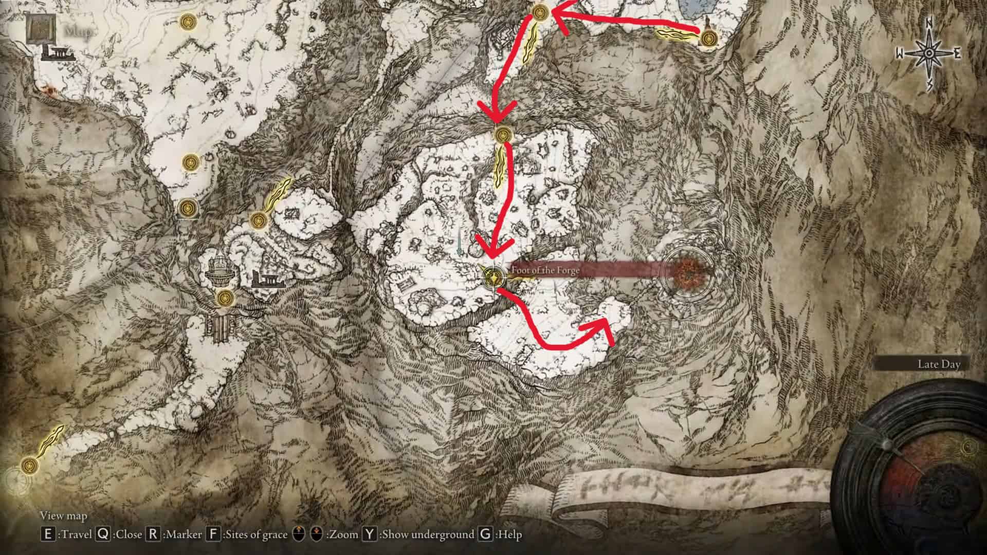 Emplacement du géant du feu