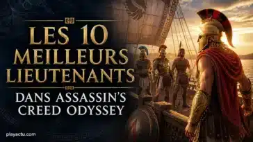 Capitaine et officiers sur une trirème dans Assassin's Creed Odyssey