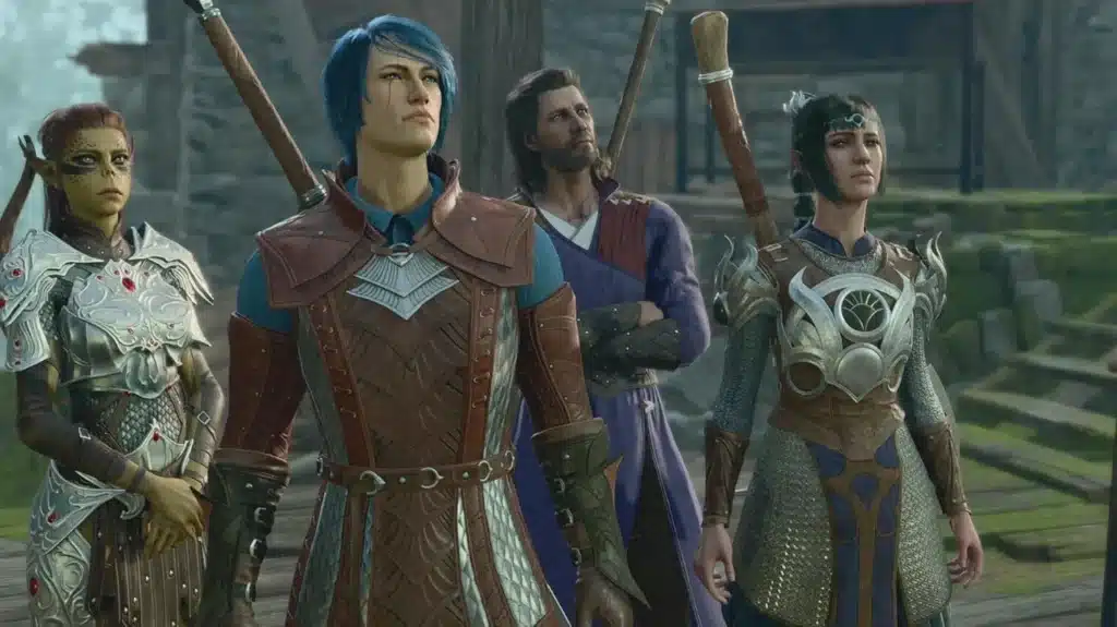 Quatre aventuriers réunis dans Baldur's Gate 3