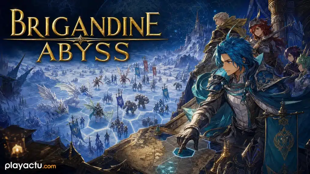 Commandant et armée sur une carte tactique dans Brigandine Abyss