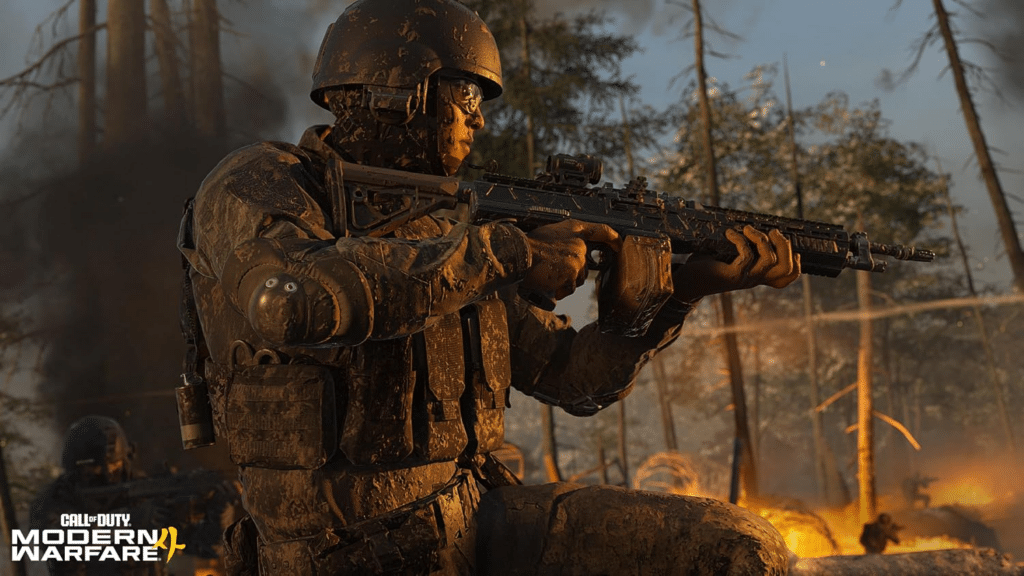 Soldat en combat dans Call of Duty: Modern Warfare 4