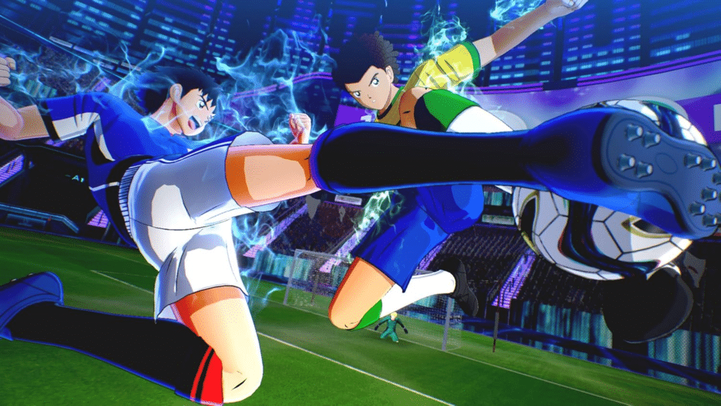 Un super-tir électrique dans Captain Tsubasa 2 World Fighters