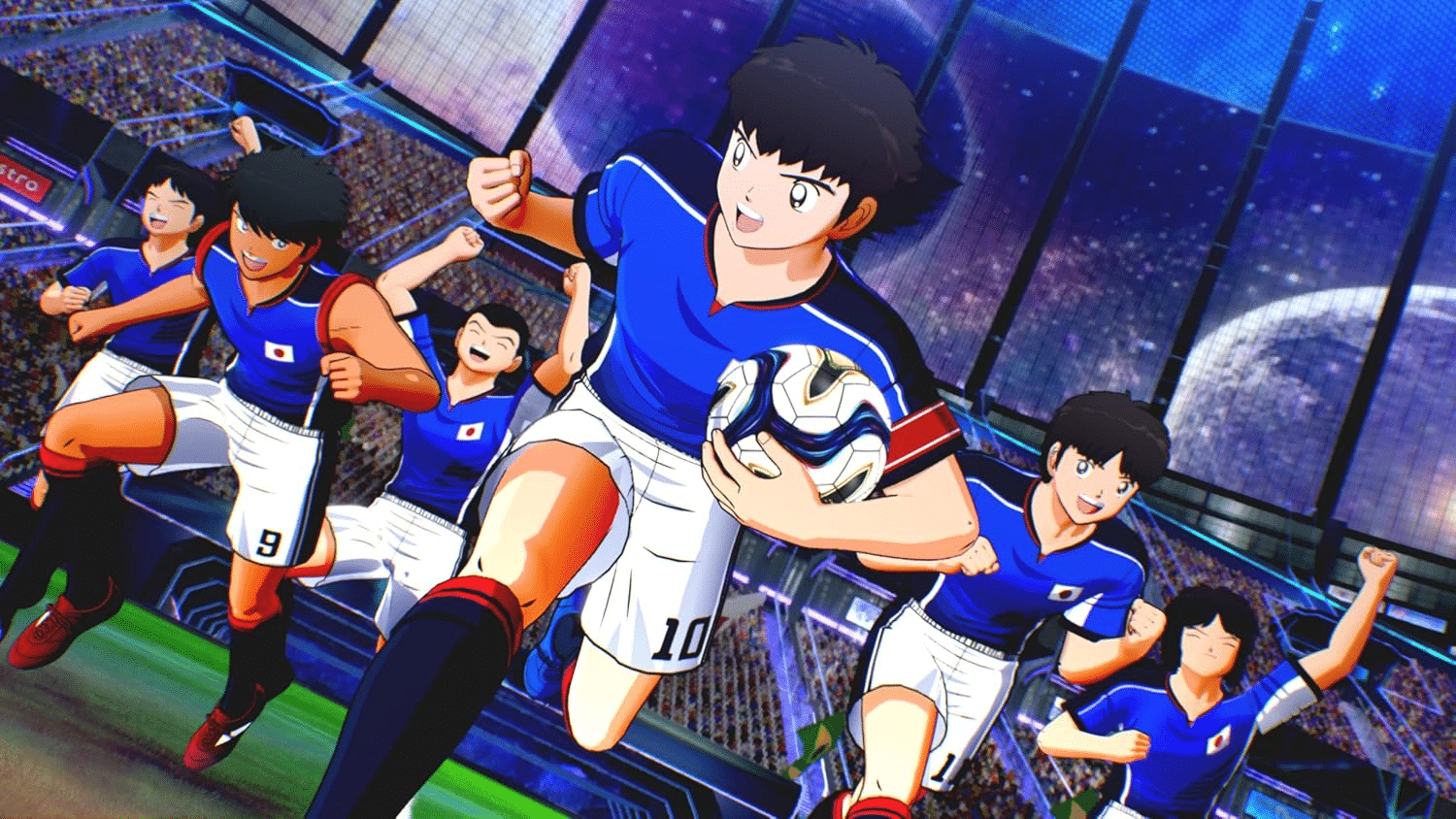 Les joueurs de l’équipe du Japon dans Captain Tsubasa 2 World Fighters