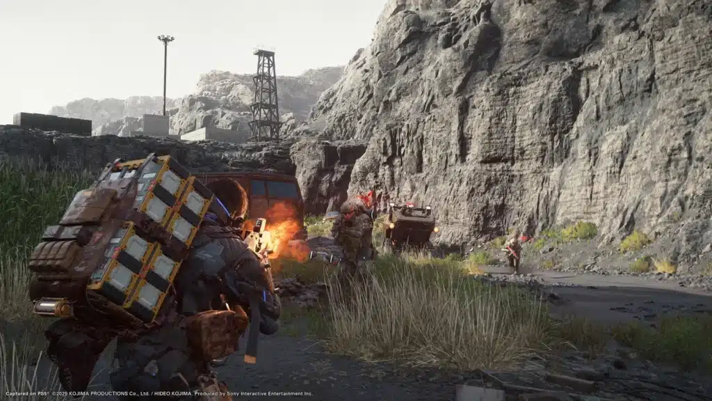 Sam affronte des ennemis dans Death Stranding 2