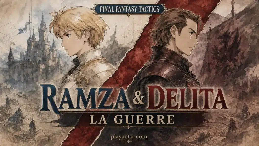 Visuel Playactu de Ramza et Delita séparés par la guerre dans Final Fantasy Tactics