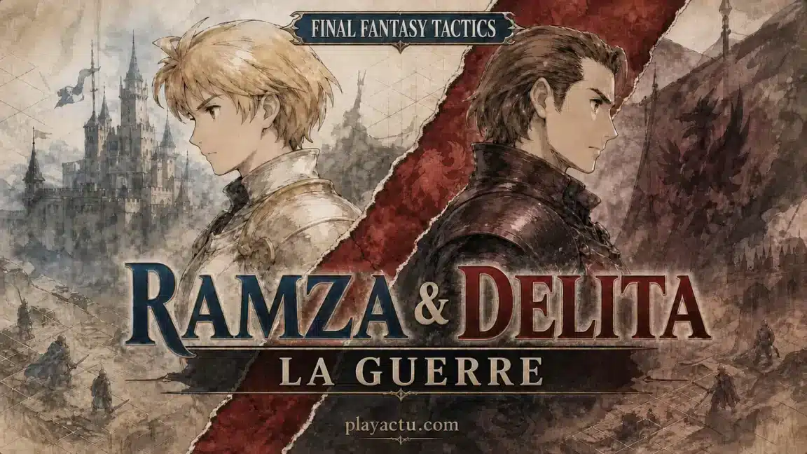 Visuel Playactu de Ramza et Delita séparés par la guerre dans Final Fantasy Tactics