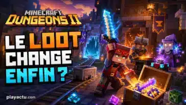 Montage éditorial Minecraft Dungeons II sur Brave Haven, le forgeron et le loot