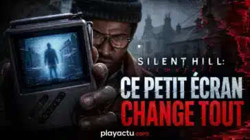 Montage éditorial Silent Hill: Townfall montrant Simon et une silhouette inquiétante dans le CRTV