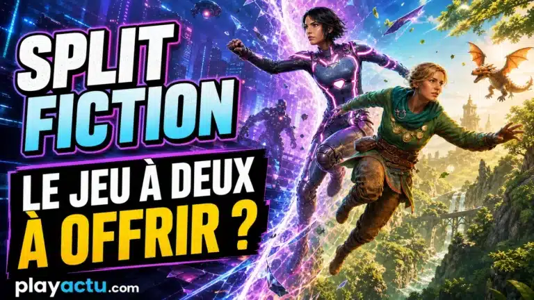 Mio et Zoe traversent les mondes science-fiction et fantasy dans un montage éditorial Split Fiction