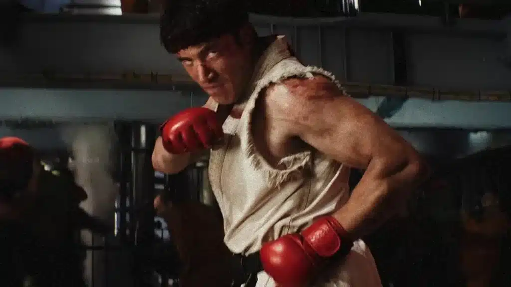 Ryu dans une scène du film Street Fighter